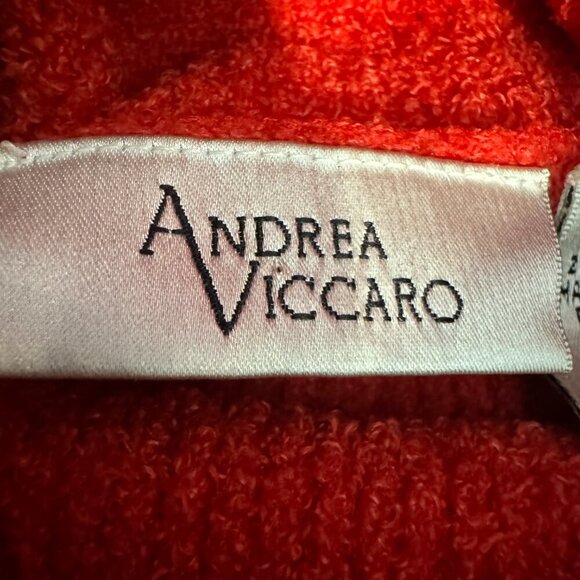 Women's Andrea Viccaro Red Long Sleeve Turtleneck Sweater - Size Medium - Picture 5 of 7